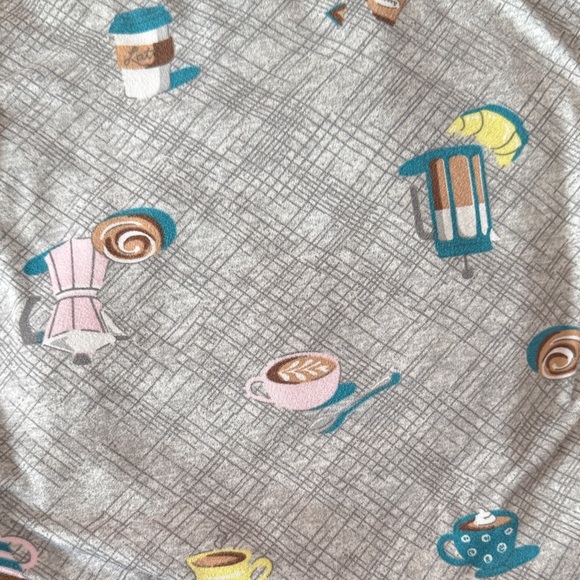 Joyspun Coffee Print Pajama Set, Size L 12-14 - Picture 8 of 8